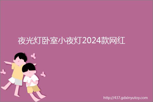 夜光灯卧室小夜灯2024款网红