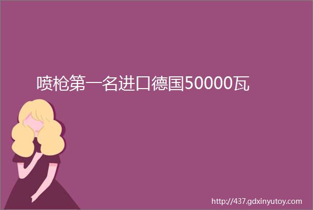 喷枪第一名进口德国50000瓦