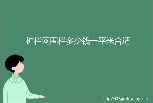 护栏网围栏多少钱一平米合适