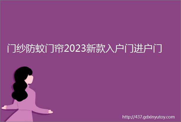 门纱防蚊门帘2023新款入户门进户门