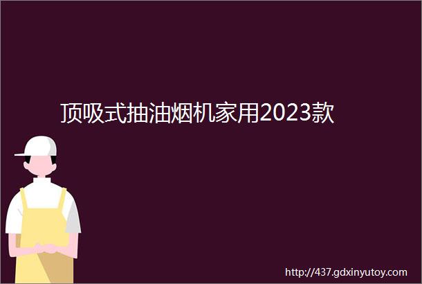 顶吸式抽油烟机家用2023款