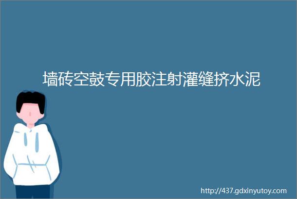 墙砖空鼓专用胶注射灌缝挤水泥