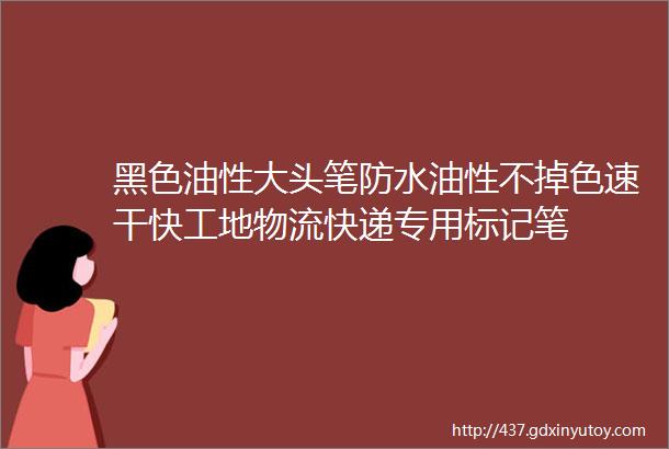 黑色油性大头笔防水油性不掉色速干快工地物流快递专用标记笔