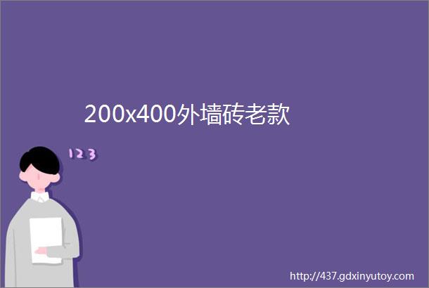 200x400外墙砖老款